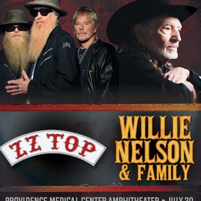 Willie Nelson and ZZ Top at Providence Medical Amphitheater July 30th!